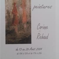 Affiche pour l'exposition Corinne Richaud à la Galerie des Pénitents (Lurs) du13 au 26 août 2004